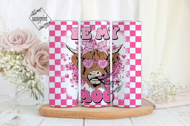 Baby Highland Cow Tumbler Wrap hearts png 20 oz Skinny Tumbler Sublimation Design Straight valentines day Tumbler PNG Digital Download Sublimation sassyprint 