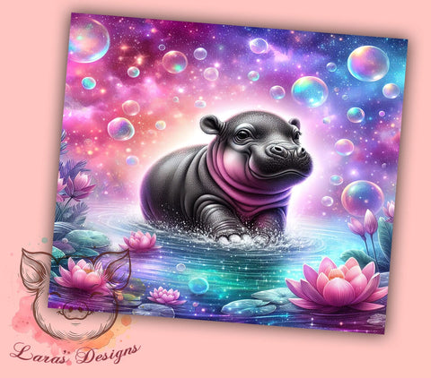 Baby Hippo, Zoo Animals, Famous Animals, 20oz Tumbler, Hippo Sublimation, Hippo Lover Gift, Digital Tumbler Wrap Sublimation Lara' s Designs 