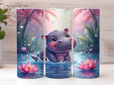 Baby Hippo, Zoo Animals, Famous Animals, 20oz Tumbler, Hippo Sublimation, Hippo Lover Gift, Digital Tumbler Wrap Sublimation Lara' s Designs 