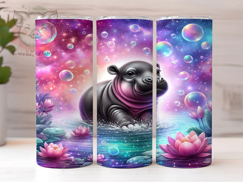 Baby Hippo, Zoo Animals, Famous Animals, 20oz Tumbler, Hippo Sublimation, Hippo Lover Gift, Digital Tumbler Wrap Sublimation Lara' s Designs 