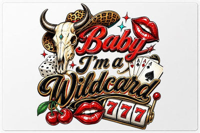 Baby I'm a Wildcard Cowgirl PNG | Funny Western Casino Sublimation PNG SVG BillahCrafts 