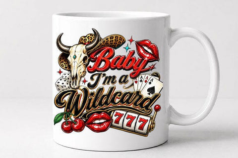 Baby I'm a Wildcard Cowgirl PNG | Funny Western Casino Sublimation PNG SVG BillahCrafts 