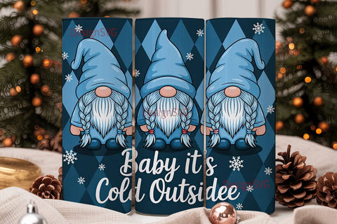 Baby It's Cold Outside 20oz Tumbler Wrap Sublimation DesignSVG 