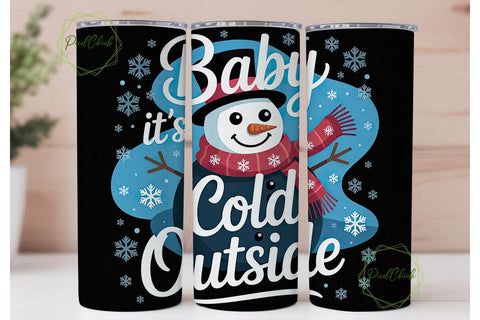 Baby It's Cold Outside 20oz Tumbler Wrap Sublimation PixelChick 
