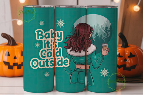 Baby It's Cold Outside 20oz Tumbler Wrap Sublimation PixelChick 