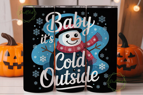 Baby It's Cold Outside 20oz Tumbler Wrap Sublimation PixelChick 