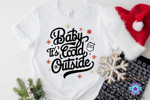 Baby it's cold outside, Christmas Quote SVG Design, Christmas Sublimation SVG FiveStarCrafting 