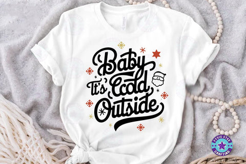 Baby it's cold outside, Christmas Quote SVG Design, Christmas Sublimation SVG FiveStarCrafting 