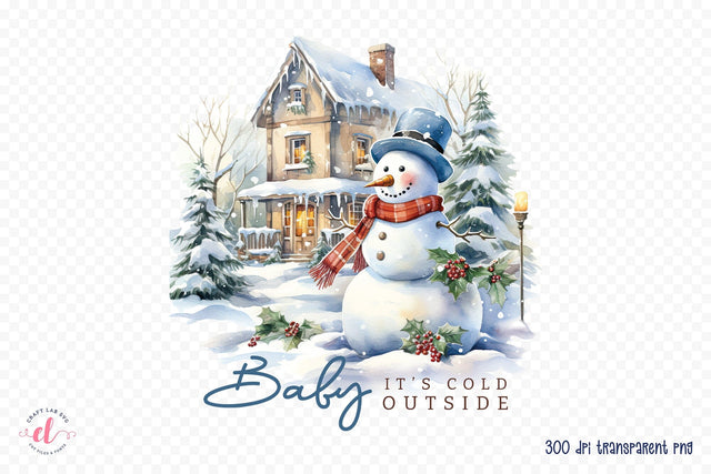 Baby It's Cold Outside - Winter PNG Sublimation Sublimation CraftLabSVG 