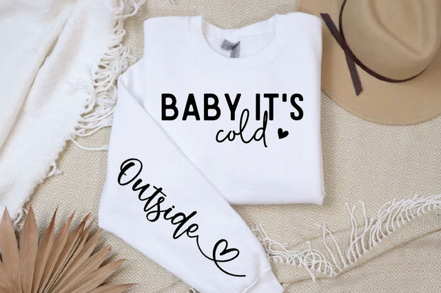 Baby its cold Sleeve Svg Design SVG Regulrcrative 