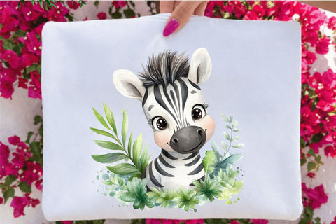Baby Jungle Animals Clipart Bundle. Sublimation SVGArt 