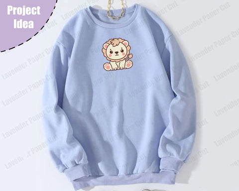 Baby Lion SVG, Kawaii Lion, Nursery decor, Safari Animal, Baby Shower Gift, PNG, JPG, Clipart, Embroidery, Cricut or Silhouette SVG Lavender Paper Cut 