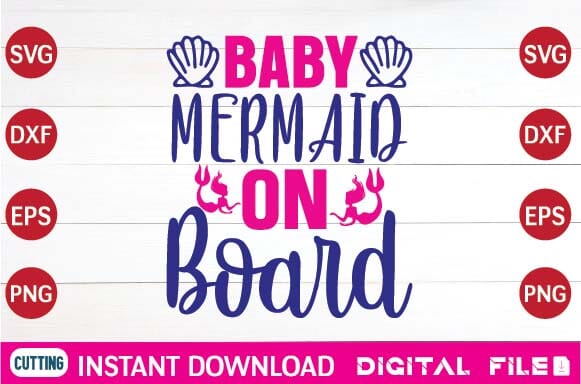 Baby Mermaid on Board svg SVG designer krishna 