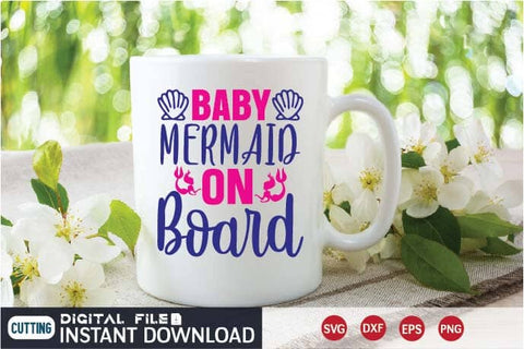 Baby Mermaid on Board svg SVG designer krishna 