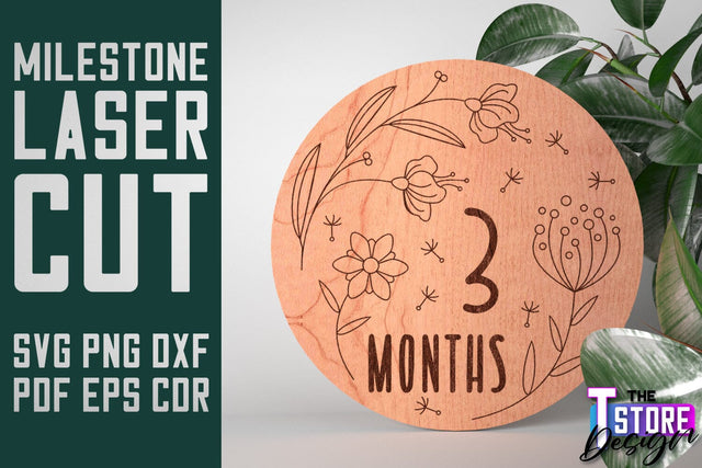 Baby Milestone Countdown | Milestone Marker Monthly | Baby Photo Props SVG The T Store Design 