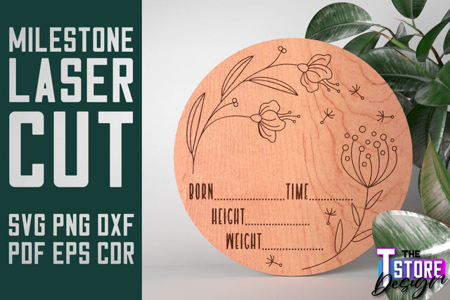 Baby Milestone Countdown | Milestone Marker Monthly | Baby Photo Props SVG The T Store Design 