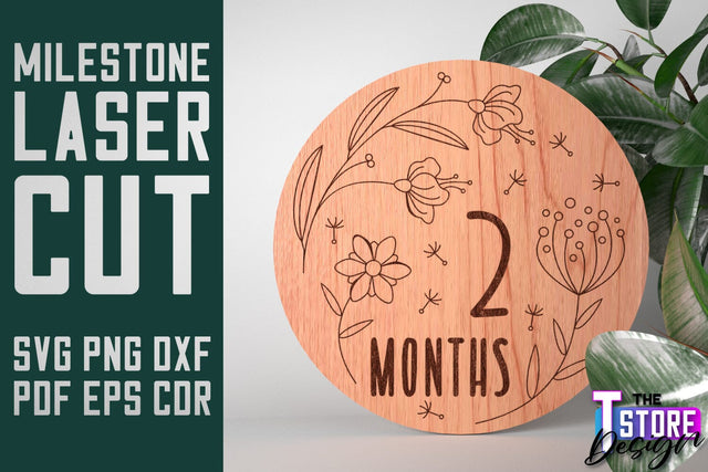 Baby Milestone Countdown | Milestone Marker Monthly | Baby Photo Props SVG The T Store Design 