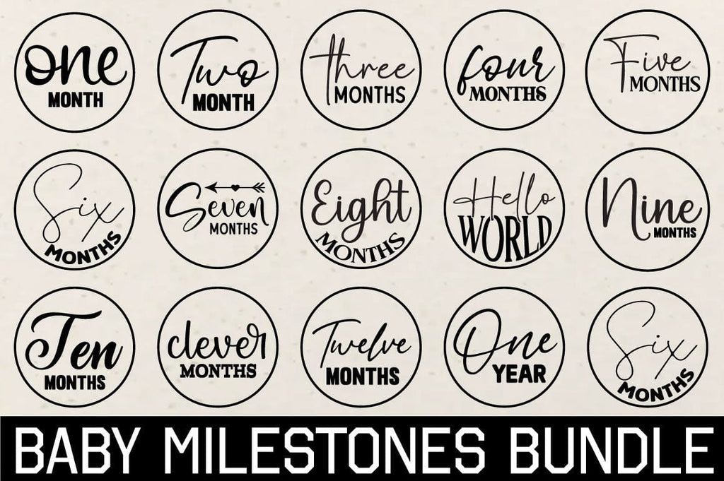 Baby Milestones Bundle - So Fontsy
