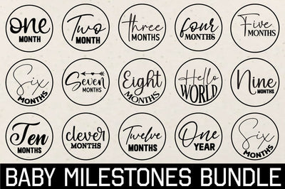 Baby Milestones Bundle SVG Angelina750 