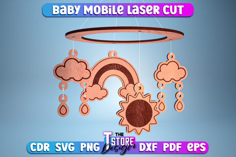 Baby Mobile Laser Cut | Home Design | Baby Room Décor | CNC Files SVG The T Store Design 
