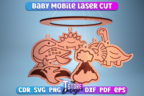 Baby Mobile Laser Cut | Home Design | Baby Room Décor | CNC Files SVG The T Store Design 