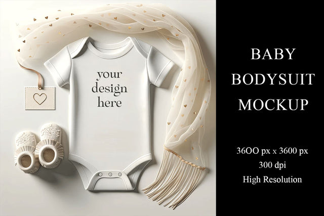 Baby Mockup | White Bodysuit JPG Baby Mock Up Mock Up Photo BijouBay 