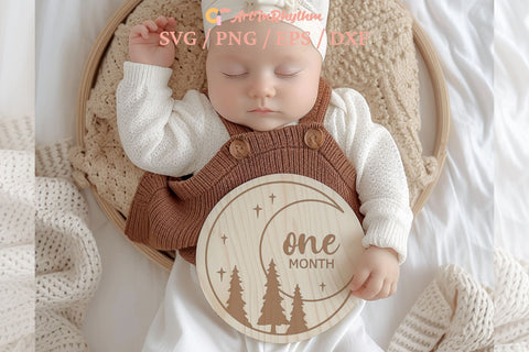 Baby Monthly Milestones Svg, Baby Milestones Svg Bundle, Newborn Baby Svg SVG Artinrhythm shop 