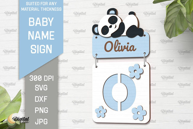 Baby Name Sign SVG. Wall Decor Laser Cut. Letter O SVG Evgenyia Guschina 