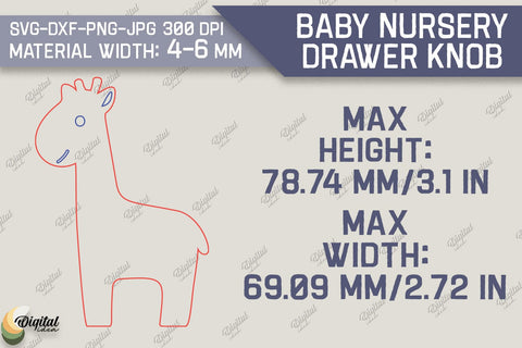 Baby Nursery Drawer Knobs SVG Bundle. 3D Wood Knobs Laser Cut SVG Evgenyia Guschina 