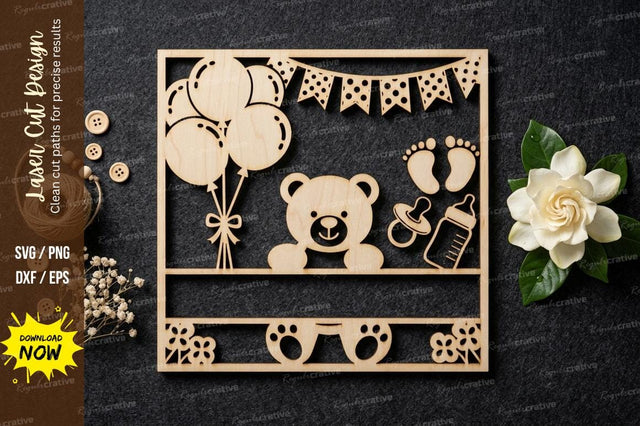 Baby Nursery Frame SVG Laser Cut Design | Cute Hanging Toys Decorative Pattern SVG Regulrcrative 