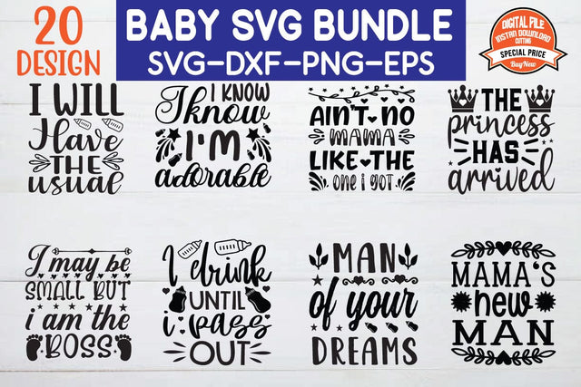 Baby Onesie SVG Bundle , Baby Svg bundle, Funny Baby svg, baby newborn svg, Newborn SVG Bundle, Baby Quote Bundle, Cute Baby Sayings svg, Baby Feet svg SVG BB Type Studios 