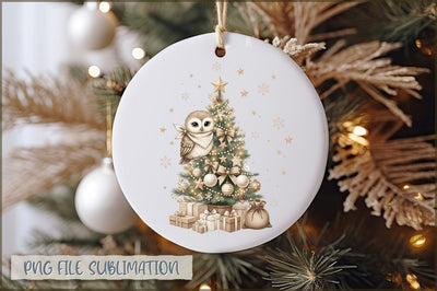 Baby Owl 1st Christmas Ornament PNG Sublimation Shetara Begum 