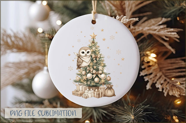 Baby Owl 1st Christmas Ornament PNG Sublimation Shetara Begum 
