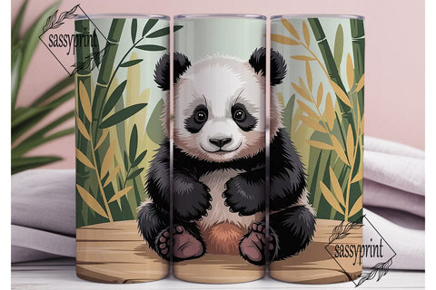 Baby Panda 20oz Tumbler Wrap Sublimation sassyprint 