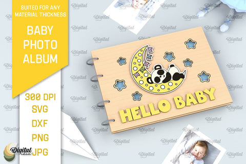 Baby Photo Albums Laser Cut Bundle. Kids Memory Books SVG SVG Evgenyia Guschina 