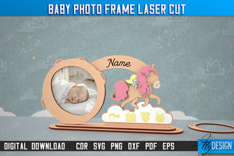 Baby Photo Frame Bundle | New Born Photo Frame | Home Décor | Gift Idea | CNC Files SVG Fly Design 