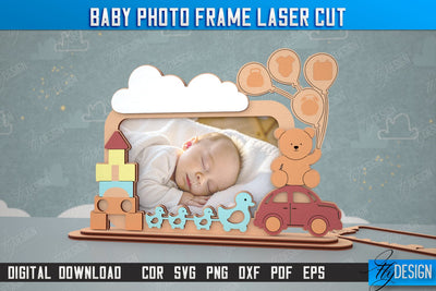 Baby Photo Frame | New Born Photo Frame | Home Décor | Gift Idea | CNC File SVG Fly Design 