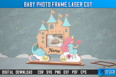 Baby Photo Frame | New Born Photo Frame | Home Décor | Gift Idea | CNC File SVG Fly Design 