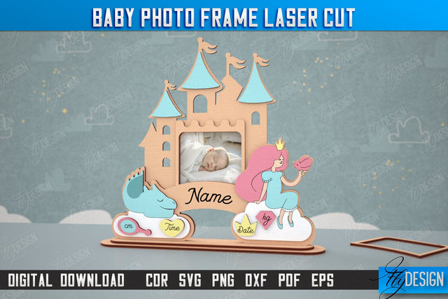 Baby Photo Frame | New Born Photo Frame | Home Décor | Gift Idea | CNC File SVG Fly Design 