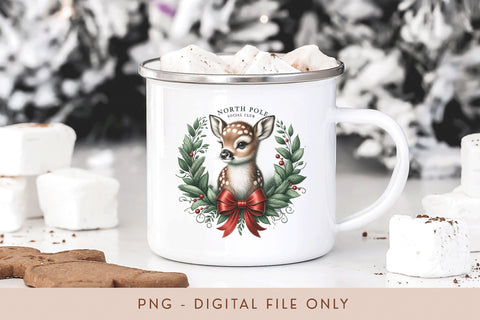 Baby Reindeer PNG - Cute Christmas Shirt Sublimation Design Sublimation BijouBay 