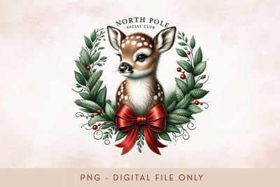 Baby Reindeer PNG - Cute Christmas Shirt Sublimation Design Sublimation BijouBay 