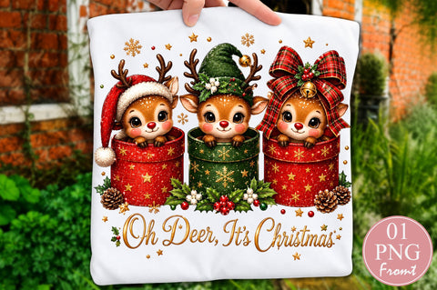 Baby Reindeer Santa Elf Christmas PNG Sublimation nirmal108roy 