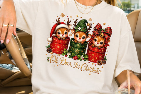 Baby Reindeer Santa Elf Christmas PNG Sublimation nirmal108roy 