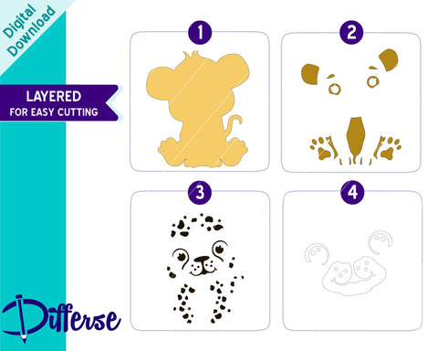 Baby Safari Animals SVG | Animals Bundle SVG SVG Differse 