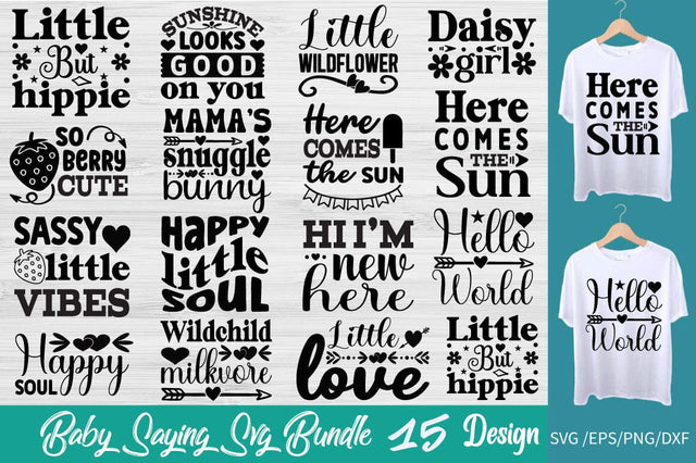 Baby Saying SVG Bundle SVG Angelina750 