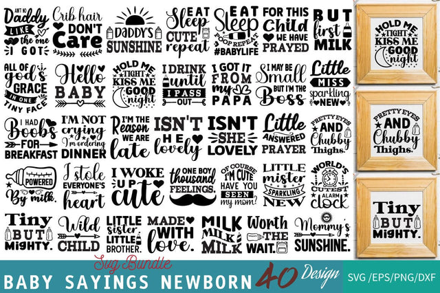 Baby Sayings Newborn Svg Bundle SVG Angelina750 