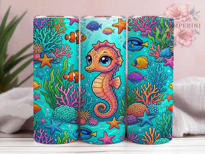 Baby Seahorse Reef 20oz Tumbler, Baby Seahorse, Seahorse Reef, Seahorse Tumbler, 20oz Tumbler, Reef Tumbler, Cute Seahorse, Tumbler Wrap Sublimation Li Zamperini 