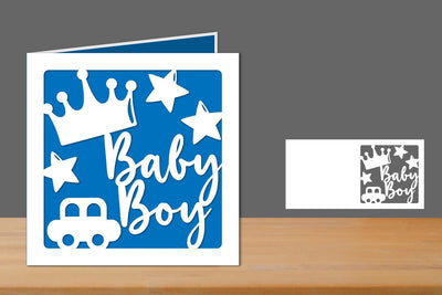 Baby Shower Card Bundle, Baby Boy SVG zafrans studio 