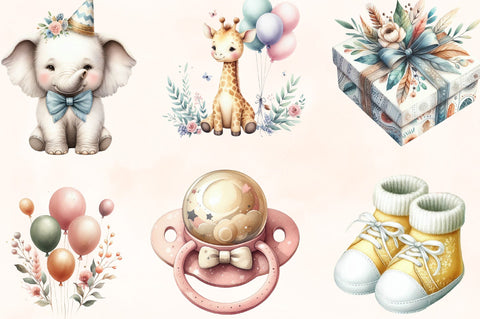 Baby Shower Clipart,Boho Nursery Clipart Sublimation SVGista 