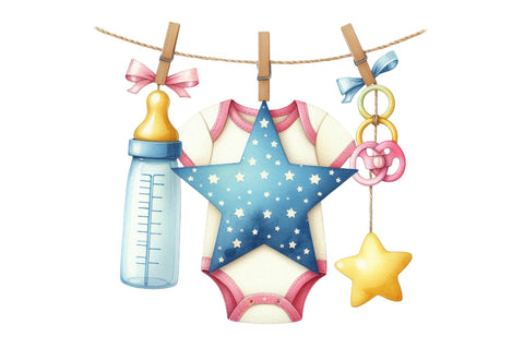 Baby Shower Clipart,Boho Nursery Clipart Sublimation SVGista 